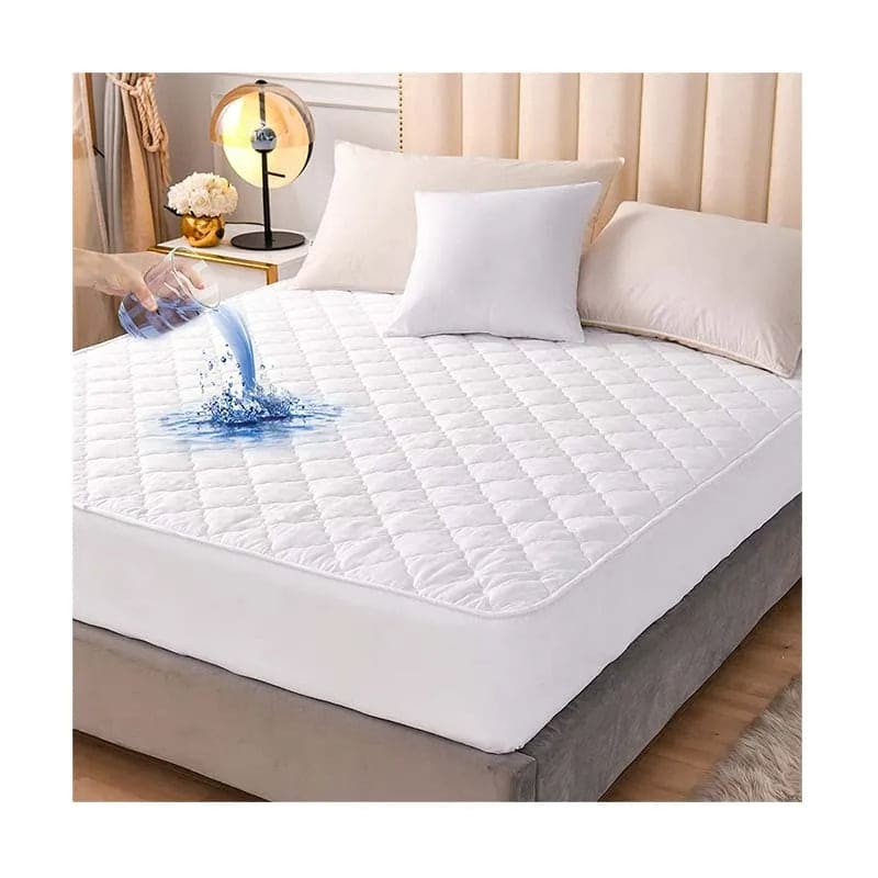 QUILTED WATERPROOF MATTRESS PROTECTOR FITTED STYLE, ELASTIC ALL AROUND {5 PCS PER CASE}