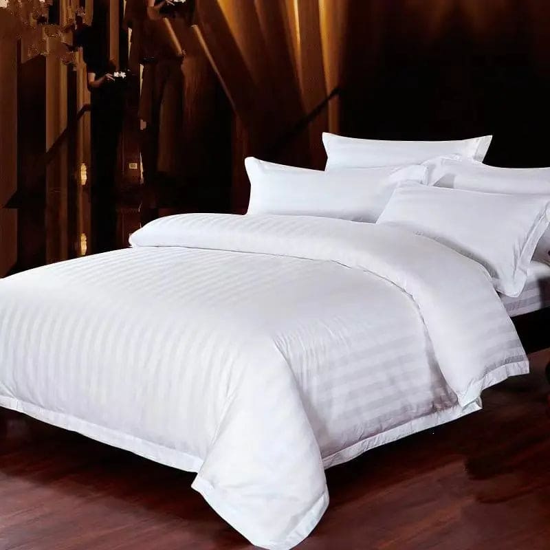 DELUXE COLLECTION HOTEL DUVET COVER, SATIN STRIPED  {300 THREAD COUNT, 5 PCS PER CASE}