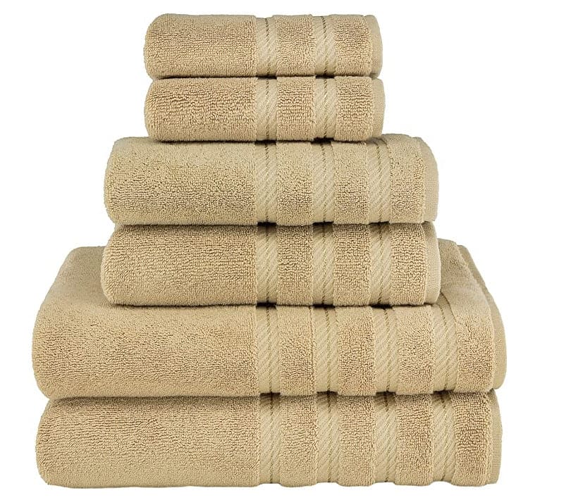 COTTONYUMBRELLA HOTEL STANDARD TOWELS SUPER ABSORBENT SUPER SOFT 6 PCS SET