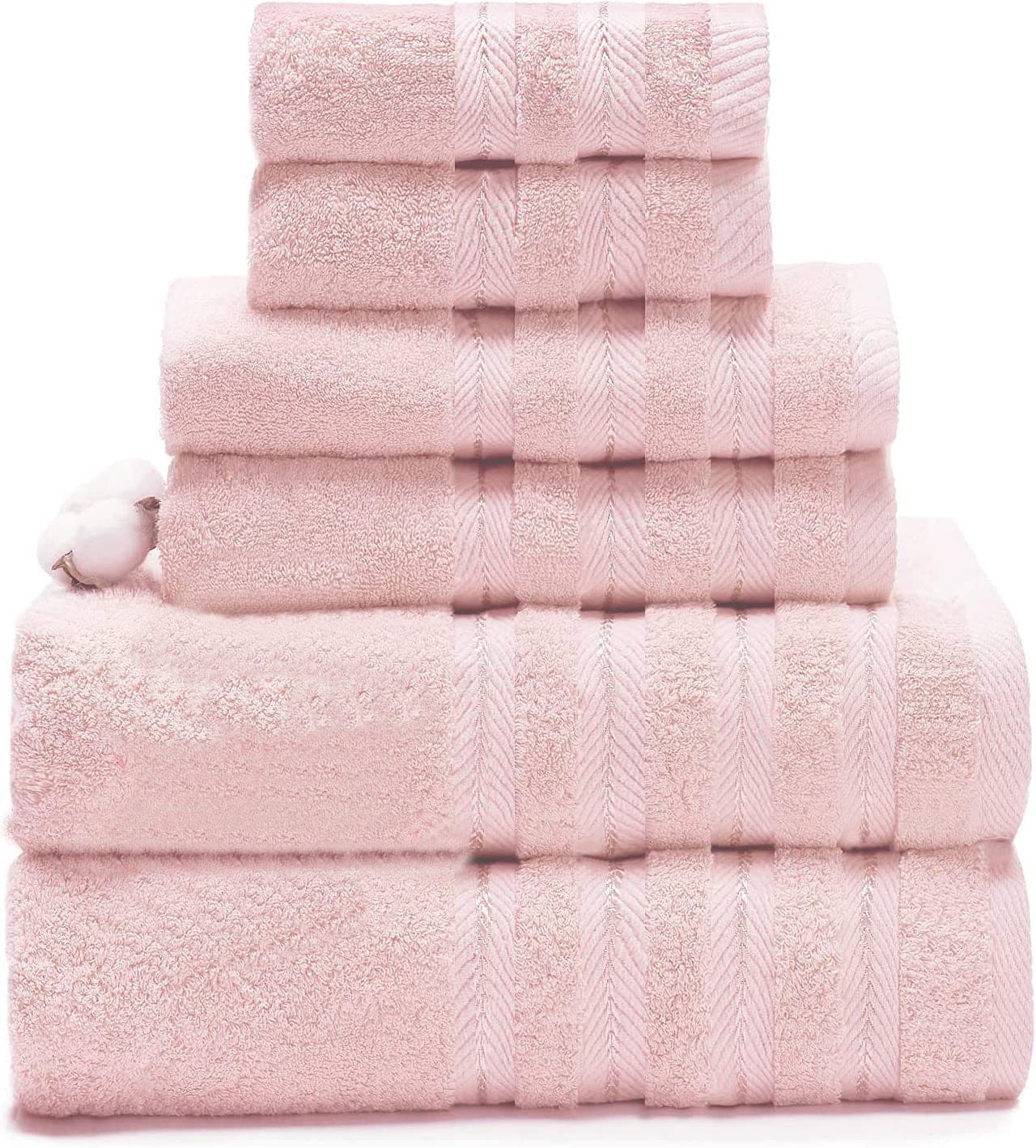 COTTONYUMBRELLA HOTEL STANDARD TOWELS SUPER ABSORBENT SUPER SOFT 6 PCS SET